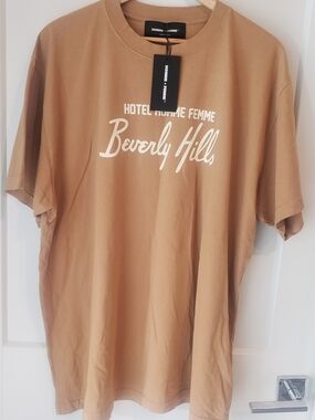 Homme + Femme Beverly Hills Short-Sleeve Tee - Tan
